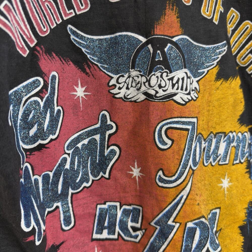 1979 AEROSMITH TED NUGENT JOURNEY AC/DC THIN LIZZY double sided tee shirt M - Picture 5 of 8